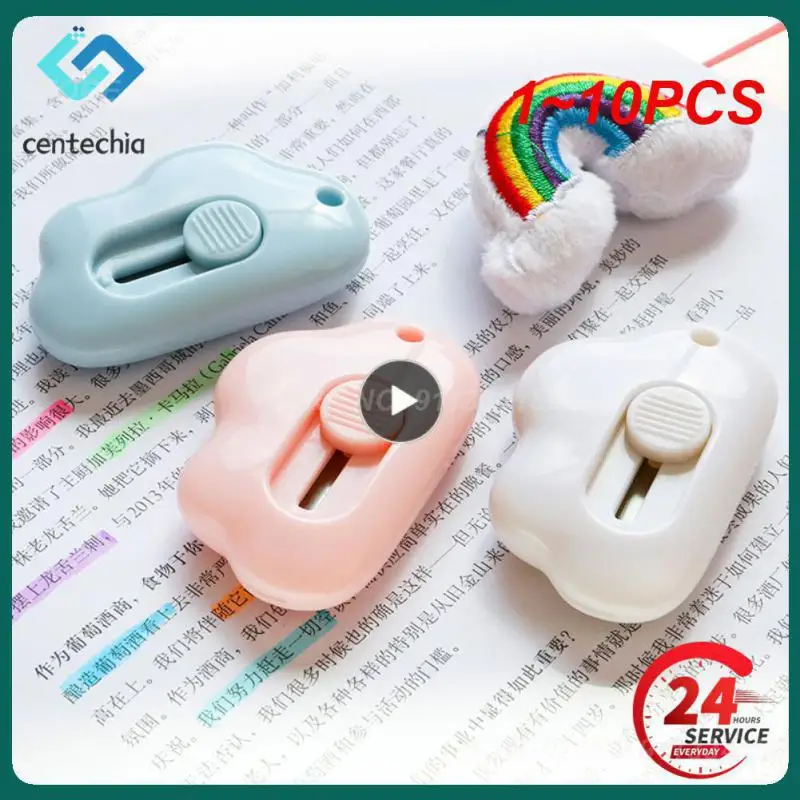 

1~10PCS Cute Rabbit Cloud Color Mini Portable Utility Knife Paper Cutter Cutting Paper Razor Blade Office Stationery Cutting