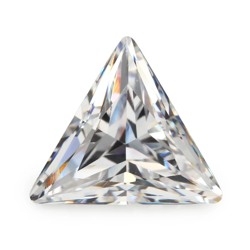 

2022 Size 3x3mm~10x10mm AAAAA Triangle Shape Cubic Zirconia Stones White CZ Gems For Jewelry Diy