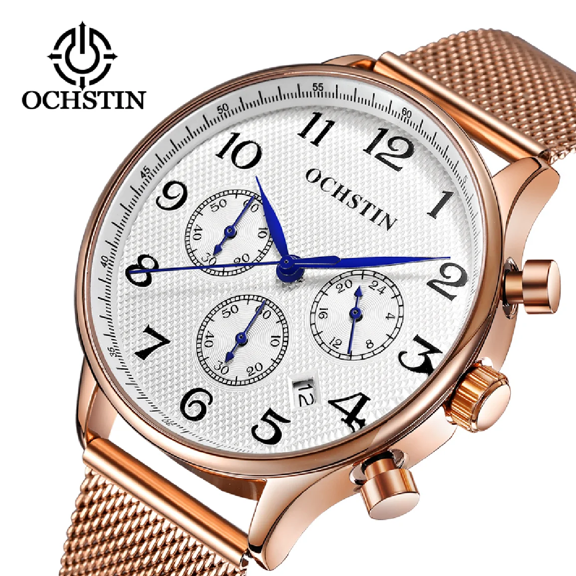 

Ochstin Official Casual Top Brand Waterproof Chronograph Man Steel Sport Japan Quartz WristWatch Clock Male Relogio Masculino