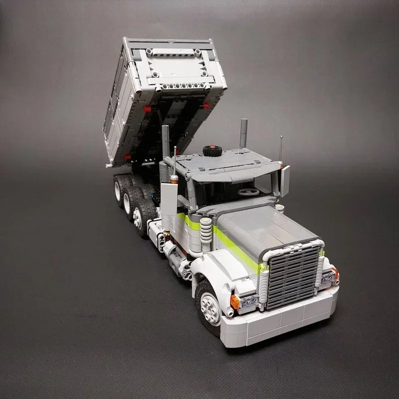 MOC- 129295 Классический день Freightliner кабина самосвал строительный блок модель 1746