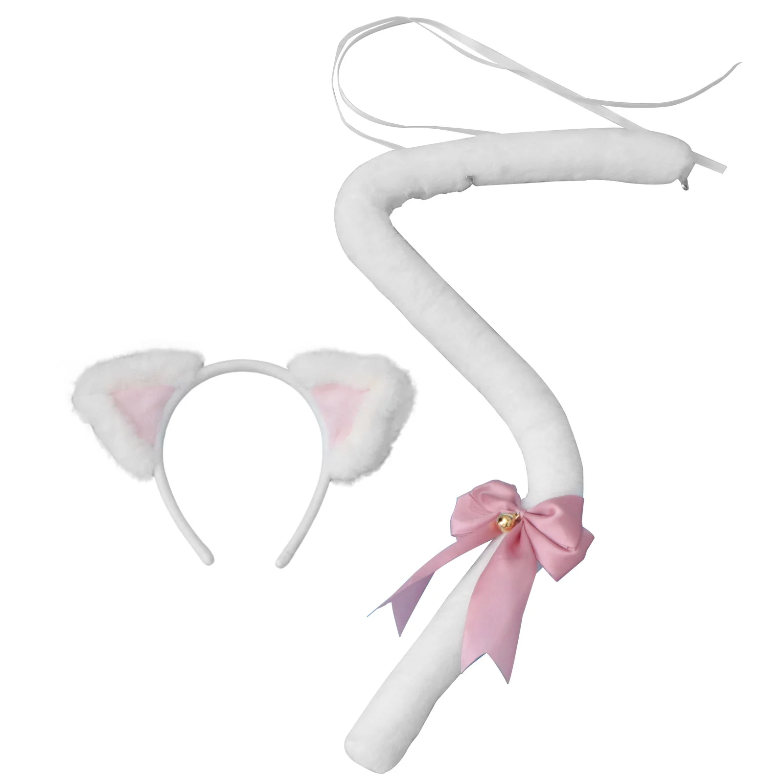 

Cat Ears Headband Costume Tail Hoop Hair Performance Masqueradecosplay Headdress Props Playing Role Plush Animal Set Hairbandear