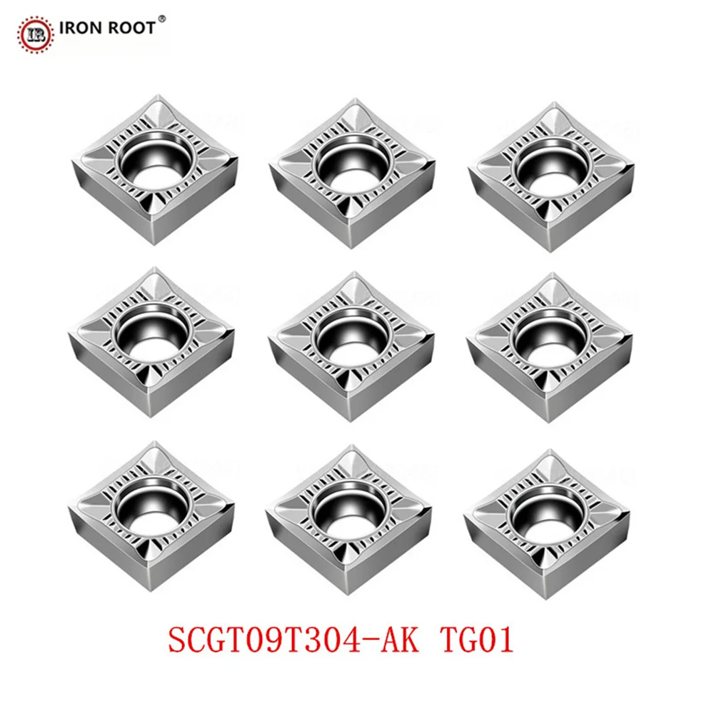 

IRON ROOT SCGT09T304-AK, TG01 CNC Metal Lathe Cutting Tool Milling Aluminum Carbide Insert For SVJCR/L Tool Holder