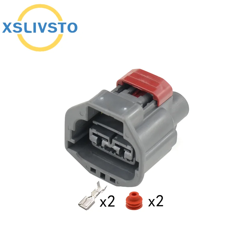 1 комплект, 2-контактный водонепроницаемый автомобильный электрический разъем, вилка 6,3 мм 7283-5596-10 7282-5596-10 с контактами и уплотнениями