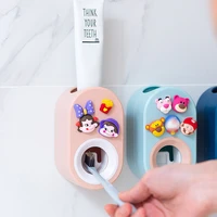 fully automatic kids toothpaste dispenser wall mounted toothpaste squeezer bathroom accessories storage rack toothbrush squeezer