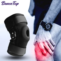 bracetop 1 pc hinged knee brace support with removable dual side stabilizers sports knee protective pads for relieves arthritis