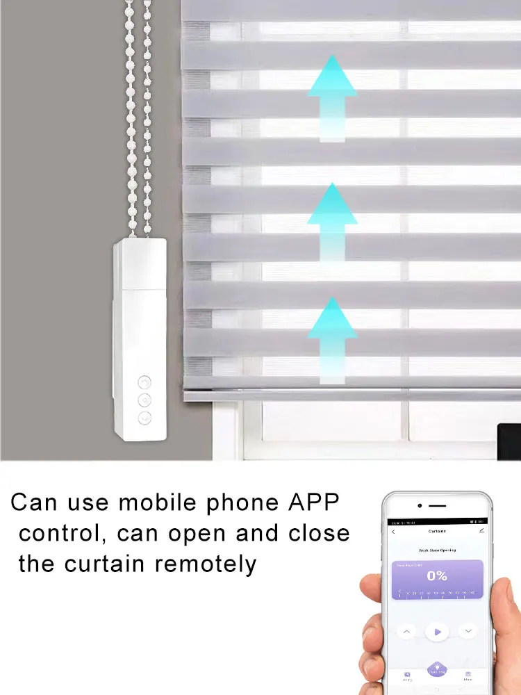 Автоматические шторы Tuya Google Alexa Full Smart Home Zigbee, автоматическая цепь для поднятия окон, с электрозатвором