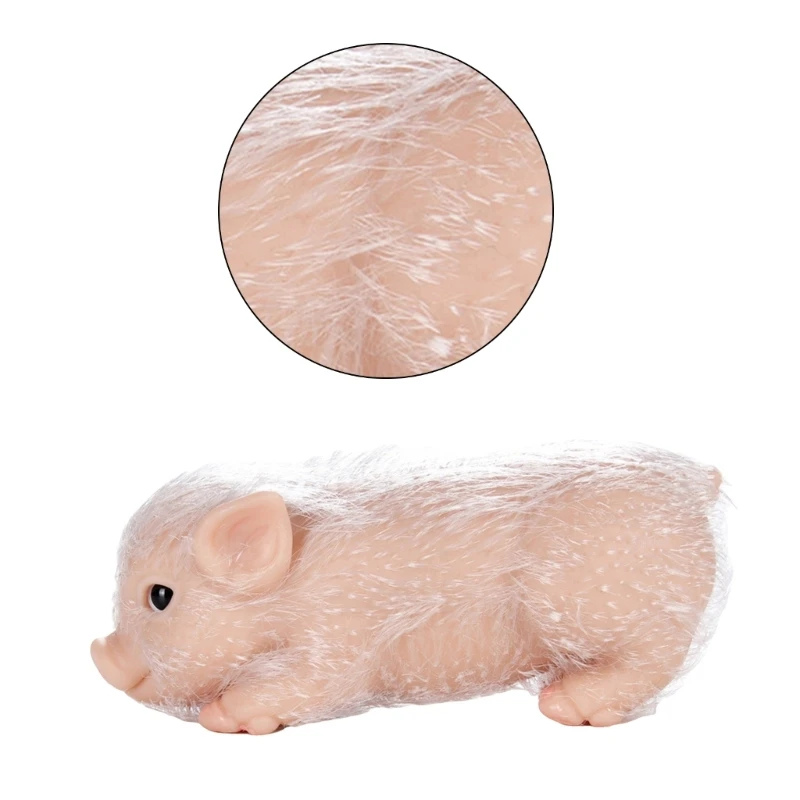 Компактная и развлекательная маленькая силиконовая кукла-поросенок отлично