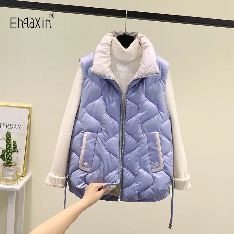 EHQAXIN 2022 Winter Women's Down Cotton Jacket Fashion New Thickened Warm Vest Loose Coats Cotton Jacket For Female M-3XL enlarge