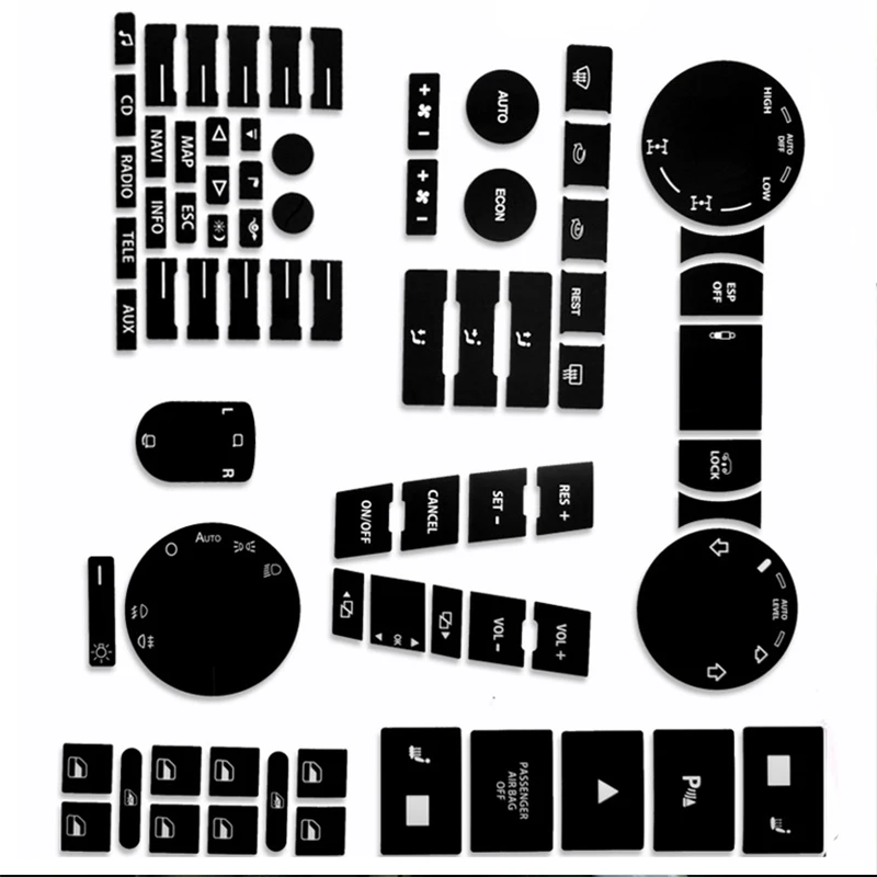 

Подходит для VW Touareg 2004, 2005, 2006, 2007, 2008, 2009, наклейка на переднюю кнопку радиоприемника автомобиля с набором для ремонта навигации