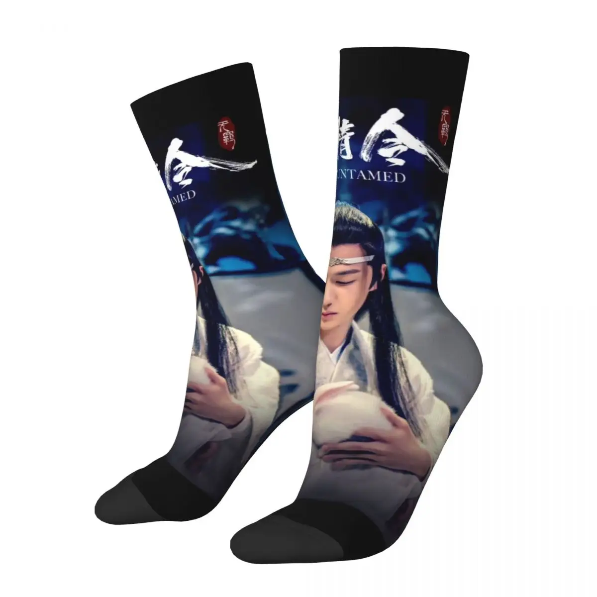 

Модные мужские носки, Незакрытые носки Wang Yibo из полиэстера Yaoi ЛГБТ Lan Zhan, спортивные женские, осенне-зимние