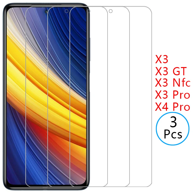 

protective tempered glass for xiaomi poco x3 nfc gt x4 pro screen protector on xiomi pocox3 x 3 4 3x 4x x3pro film xaomi xiami