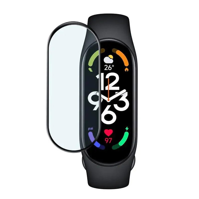 

3D полноэкранная Защита экрана для Xiaomi Mi Band 7 Smartband, защитная пленка, защита экрана от царапин, полная изогнутая защита экрана часов