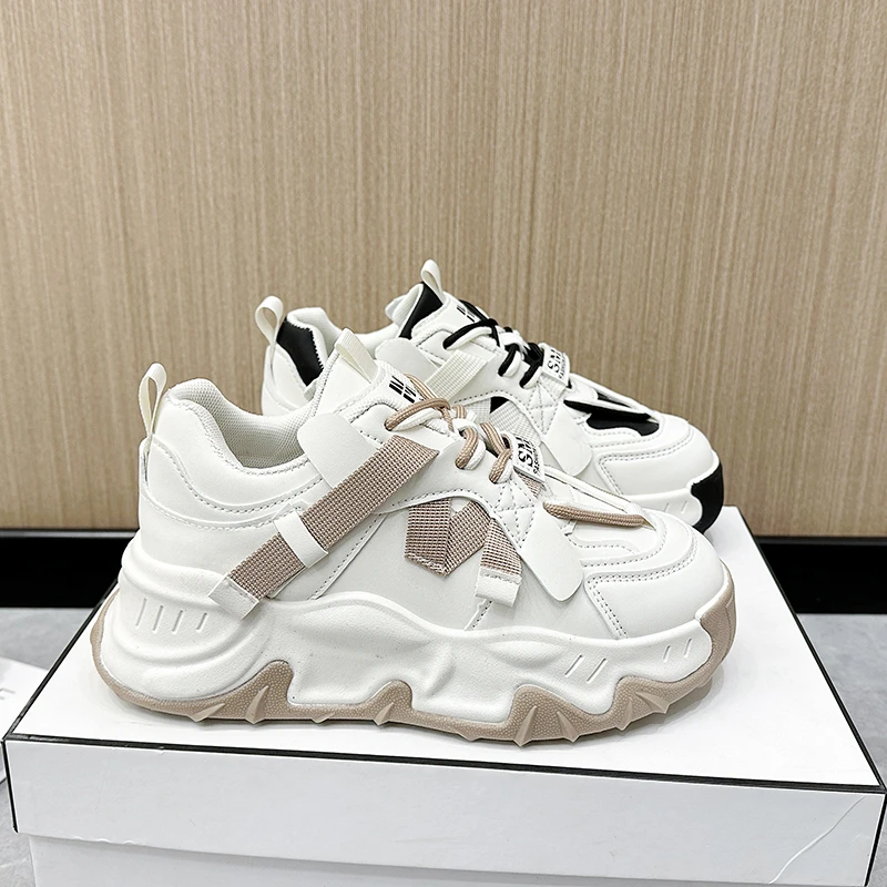 

Женские массивные кроссовки на платформе Ulzzang, летняя спортивная обувь на толстой подошве, дышащая повседневная обувь с вулканизированной подошвой, женская обувь, 2023