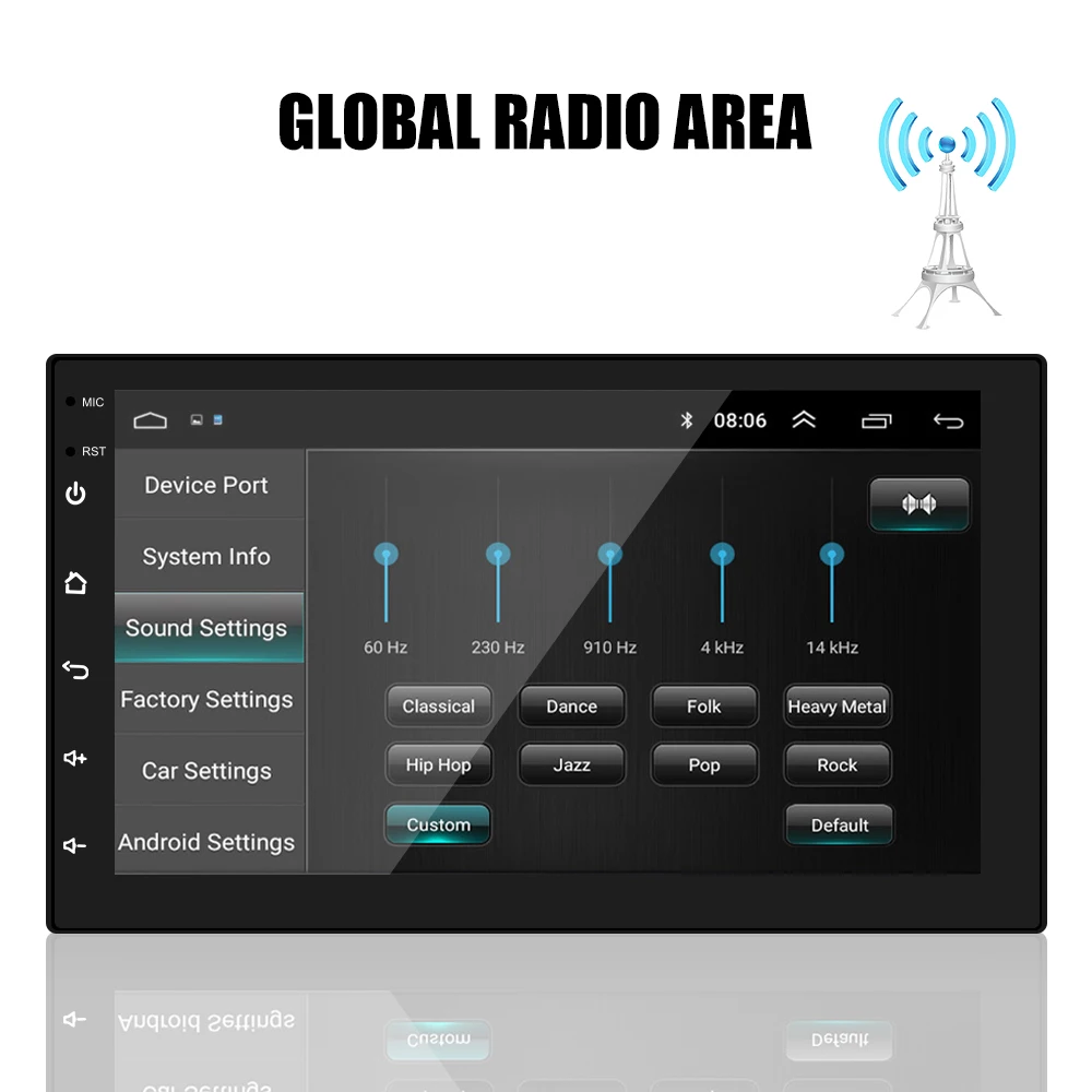 Автомагнитола 2 Din Wi-Fi Bluetooth 1 ГБ/2 ГБ GPS 4 ядра Android 9 0 | Автомобили и мотоциклы