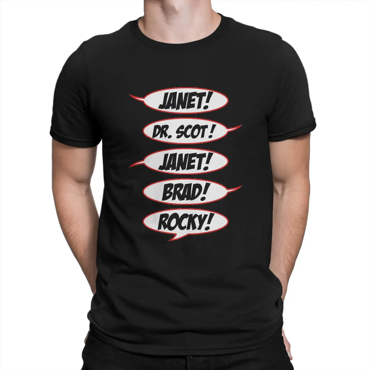 

Janet Dr Cool T-Shirt Men The Rocky Horror Picture Show Fun Cotton Tee Shirt O Neck Short Sleeve T Shirts Gift Idea Tops
