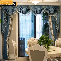 european style curtains for living room high precision door chenille curtain drapes gauze bedroom window curtains valance villa