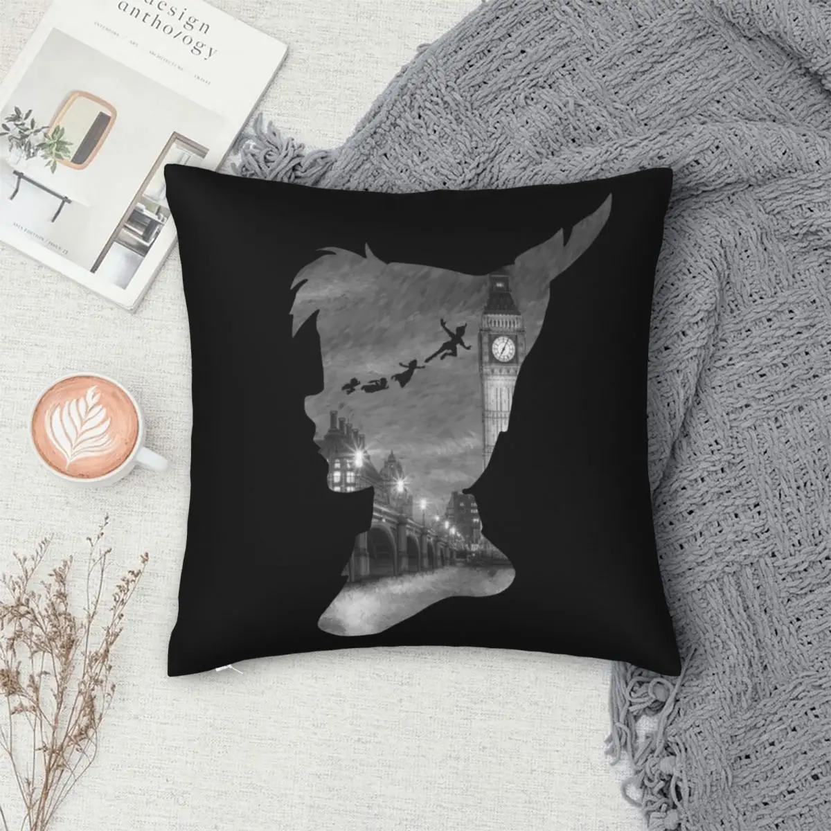 Декоративный чехол Питер Пэн из полиэстера и льна 45x45 |