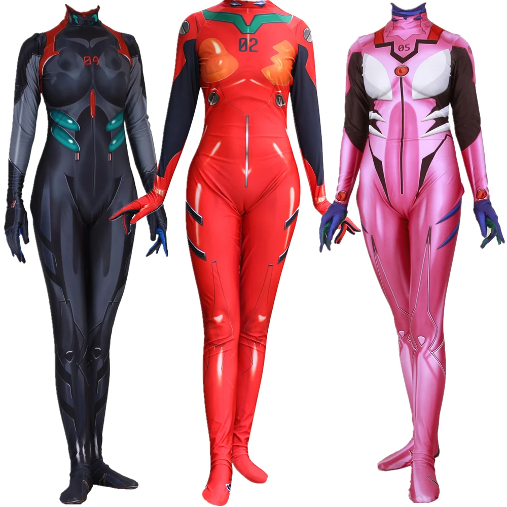 

Anime Nagisa Kaworu Asuka Langley Soryu Ayanami Rei Plugsuit Cosplay Costume Women Zentai Bodysuit Suit Jumpsuits