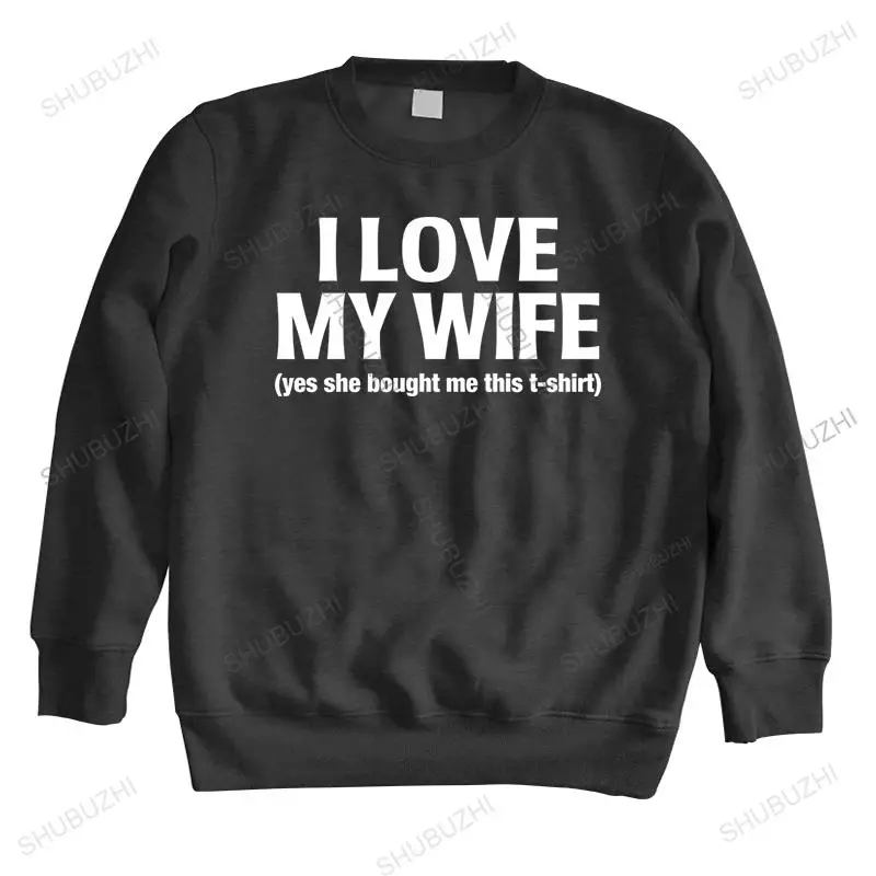 

homme brand shubuzhi fall winter casual Vintage hoodie tops I LOVE MY WIFE FUNNY PRINTED MENS men printed sweatshirt hoody
