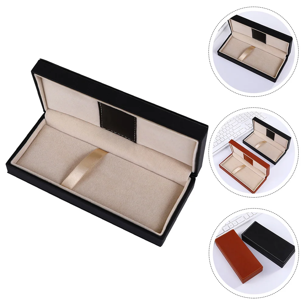 

Pen Case Box Gift Jewelry Fountainpencil Ballpoint Empty Brushes Necklace Display Boxes Cushion Presentation Jewellery Earring