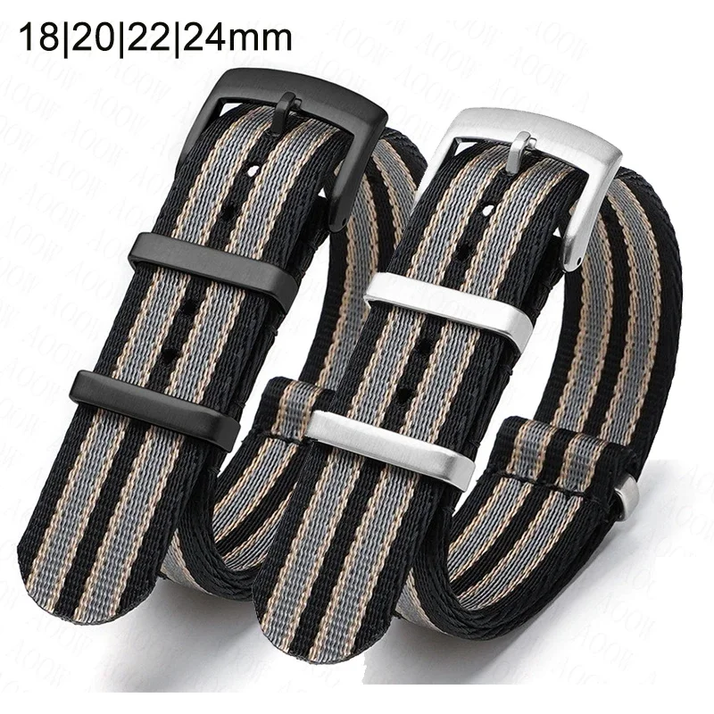 Ремешок нейлоновый для часов Omega Seamaster 007 цвет в ассортименте