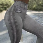 Джинсовые брюки для йоги, женские быстросохнущие брюки с высокой талией для фитнеса, спортивные трико