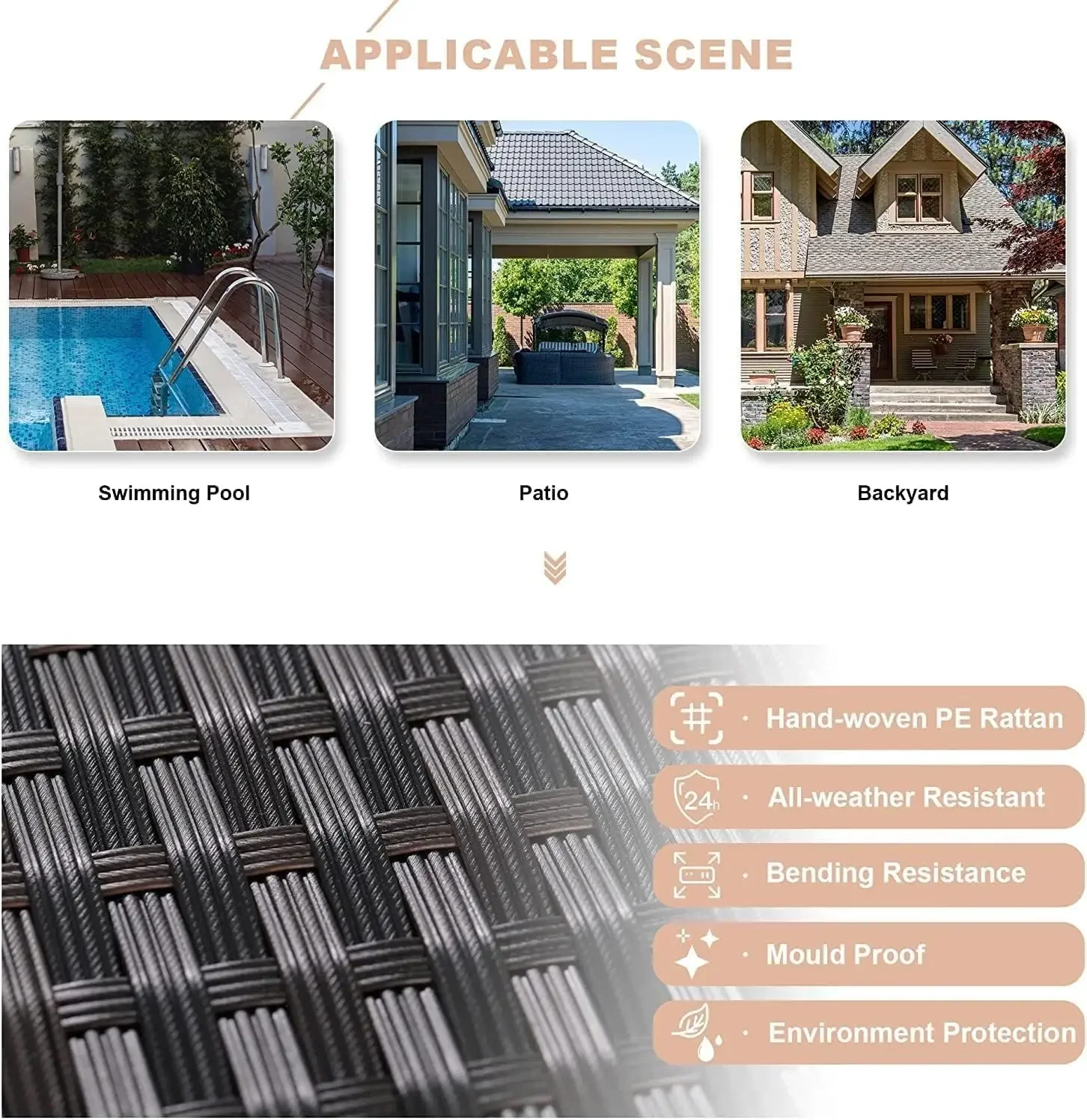 Комплект мебели с 43-дюймовым газовым пропаном стойкой для костра полиэтиленовым