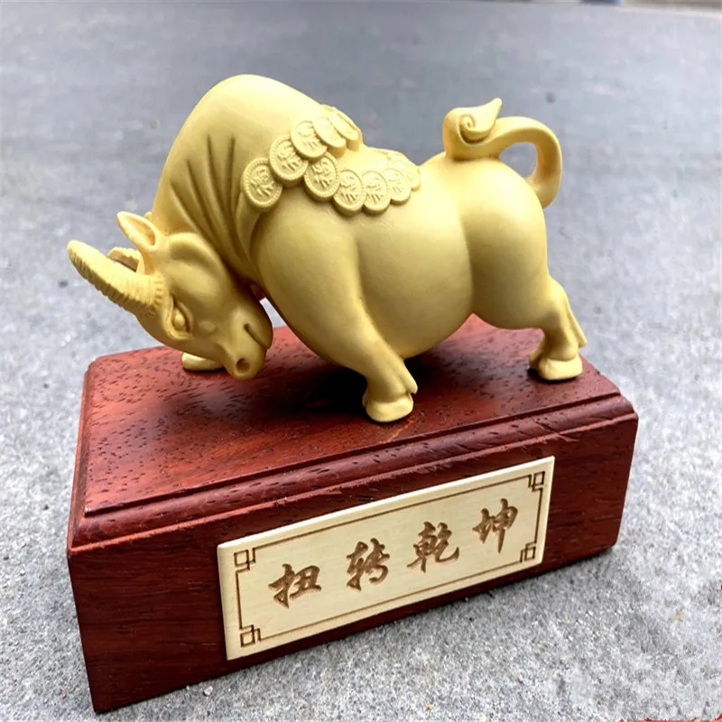 

The New year of the Ox in 2021, boxwood money ox turns the world around, and it's the new year It's home furnishings for wealth