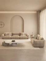 italian minimalist technology fabric sofa living room japanese bread sofa for three people