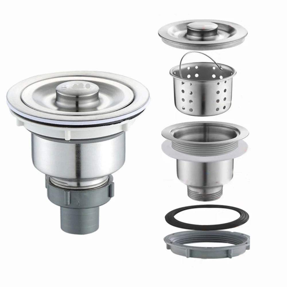 

Kitchen Stainless Steel Sink Drain Filter Water Deodorant Drain Pipe Mop Pool Sink Strainer Sewer Bathroom Accessories 110mm
