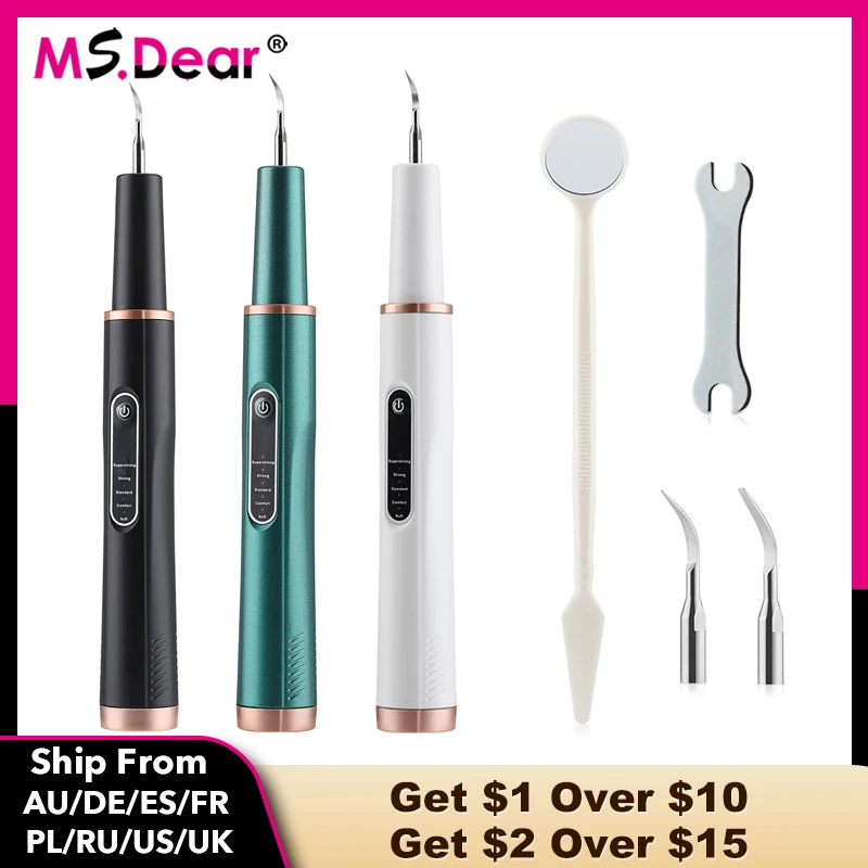 

Ms.Dear Electric Tooth Calculus Remover Sonic Dental Scaler Oral Irrigator Household Teeth Stains Tartar Tool Whitening Cleaner