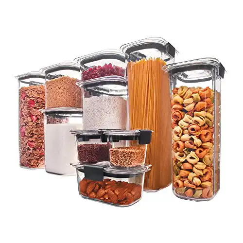 

Brilliance Pantry Airtight Food Storage Container, BPA-free Plastic, 10-Piece set with Lids