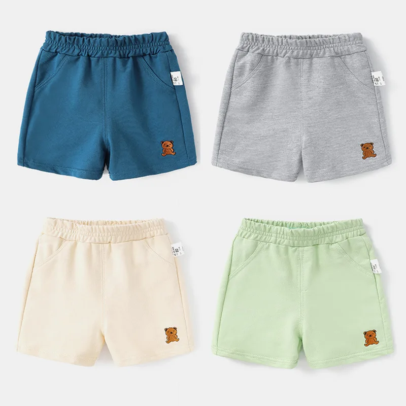 

Newborn Baby Shorts For Girls Boys Cartoon Embroidery Summer Children Beach Short Pants Soft Cotton Kids Casual Sports Shorts