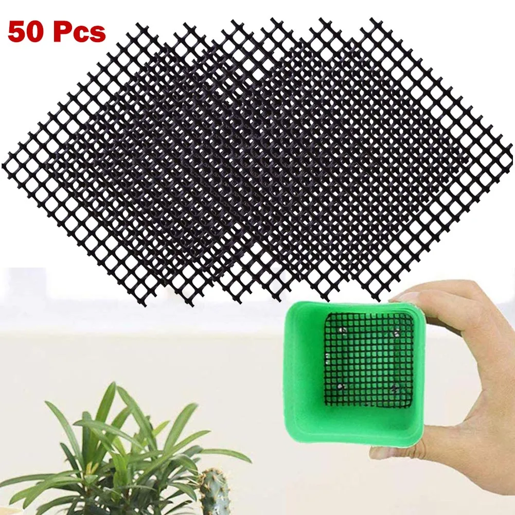 

Plant Drainage Screens Glass Fiber Squares Portable Leakproof Bonsai Anti Corrosion Gasket Flower Pot Mesh Pad Bottom Grid Mat