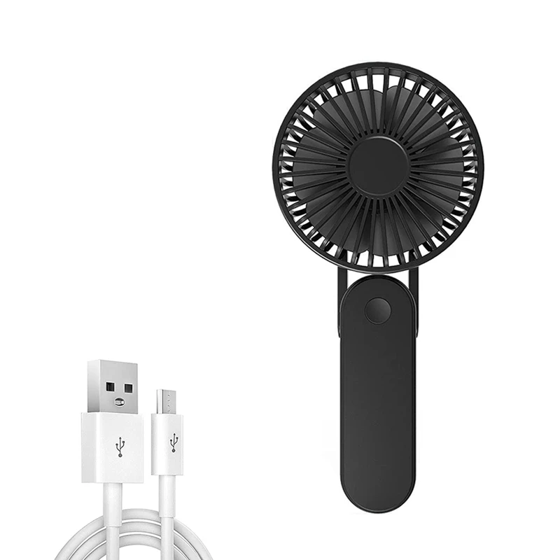

Портативный вентилятор, складной USB-вентилятор с портом, тихий мини-вентилятор с перезаряжаемой батареей 3000 мАч, совместимая розетка с неск...