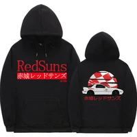 initial d drift akagi redsuns hoodie unisex trend jdm automobile culture sweatshirt japan anime ae86 oversized printed tracksuit
