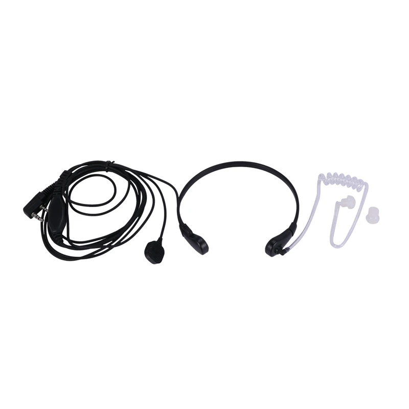 

Throat Microphone Vibration Headset Earpiece For Two Way Radio Baofeng Uv-5R Uv-82 Uv-B6 Bf-888S Walkie Talkie Earphone