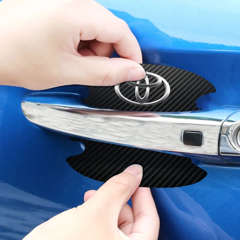 4 шт. защита от царапин на дверной ручке для Toyota Verso 2019 Prius Camry Corolla CHR RAV4 Prado Yaris -