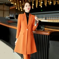 women suits office sets temperament suit pants two piece professional wear autumn and winter female long high quality