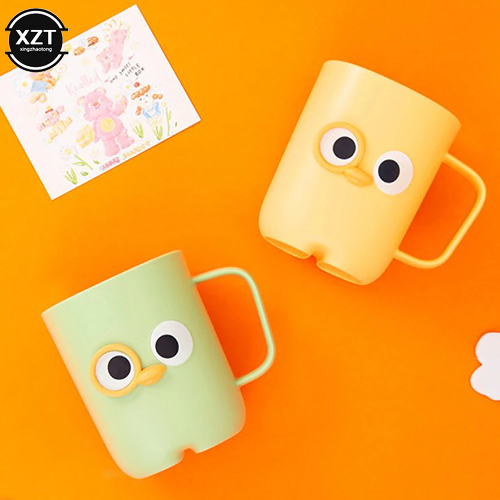 

Cute Cartoon Mouthwash Cup Creative Food Grade Children Brushing Cup Plastic Cup Toothbrush Cup Bathroom Tumblers Accessories