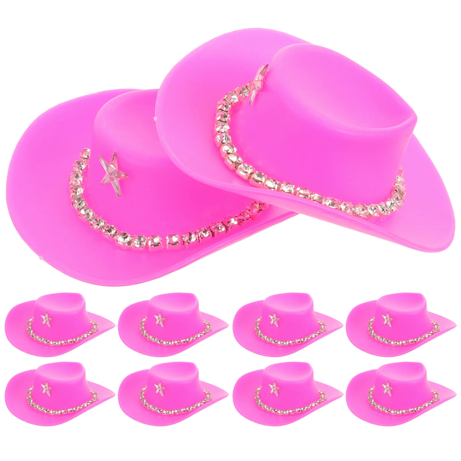 

Replaceable Mini Hats Adorable Cowboy Wear-resistant Tiny DIY Decorative Miniature Party