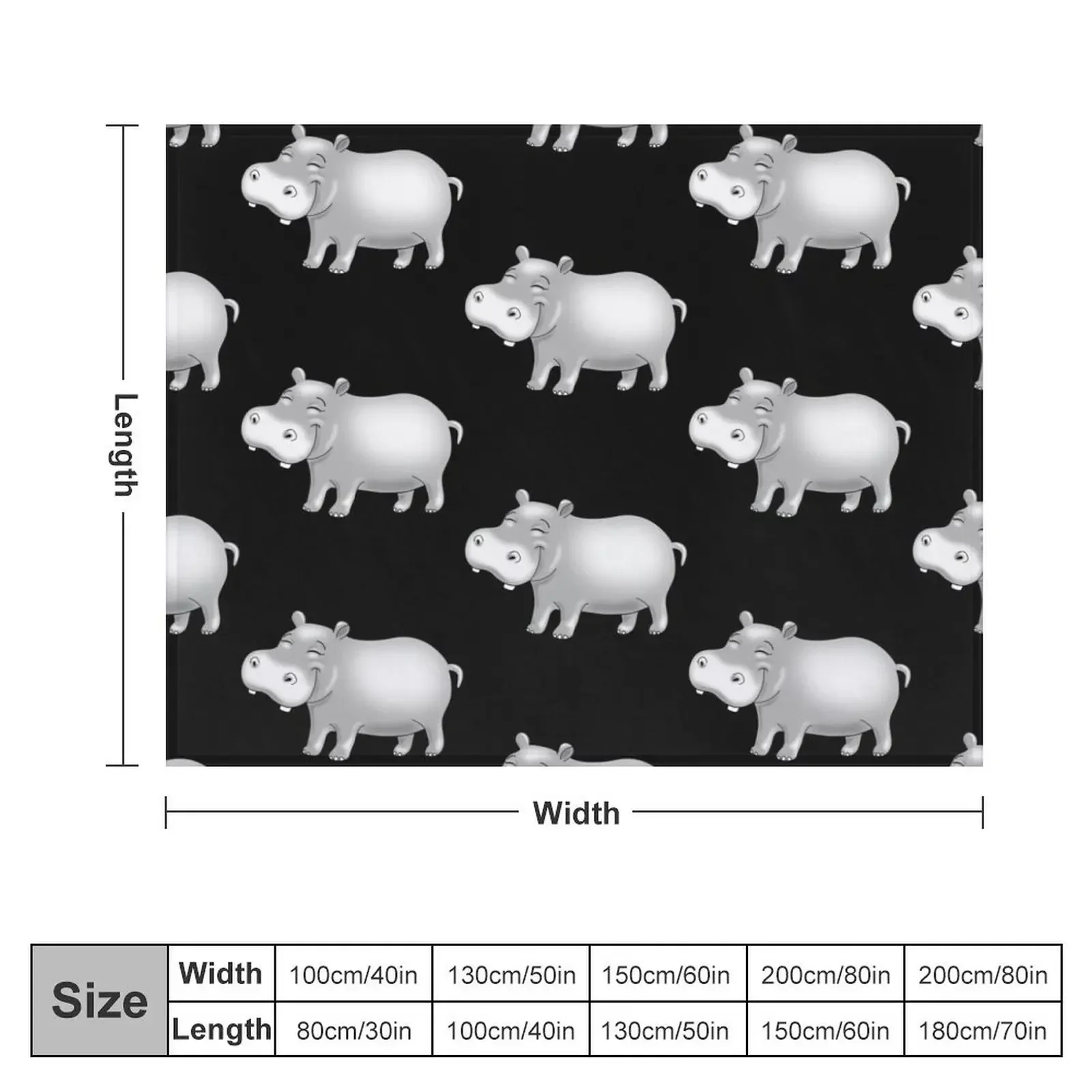 Белопото милое одеяло с бегемотом рождественское украшение гигантский диван