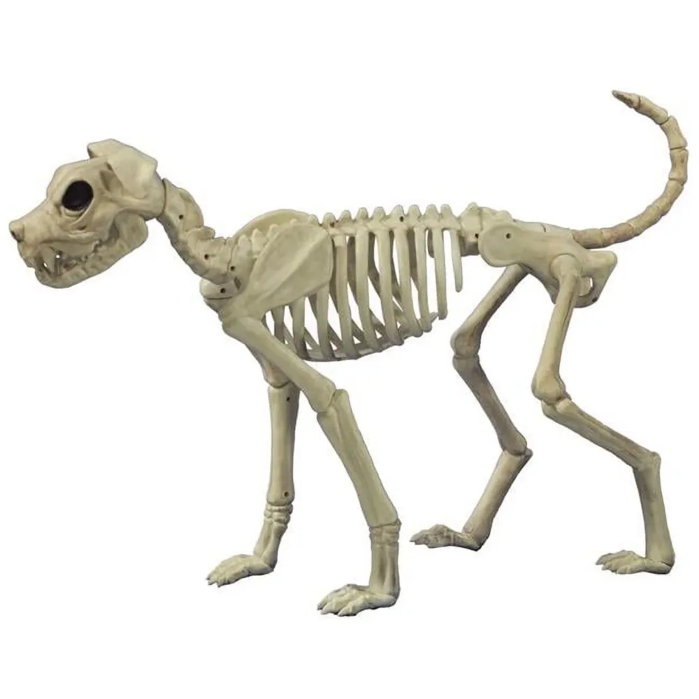 

28" Skeleton Dog Halloween Decoration, halloween decorations for home
