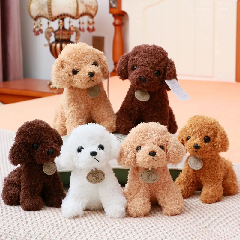 2023 18CM Plush Animal Simulation Teddy Dog Lady Plush Toy Doll Cute Kawaii Dog Gift For Friends