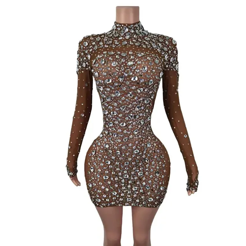 Женское облегающее вечернее платье розово-красное мини-платье с сеткой и