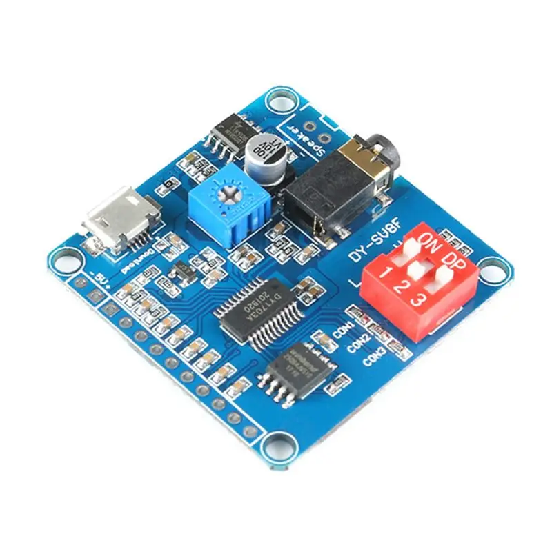 

Mini DY-SV8F MP3 Music Player Voice Playback Module Board Serial Control SD/TF Card Electronic Components Drop Shipping