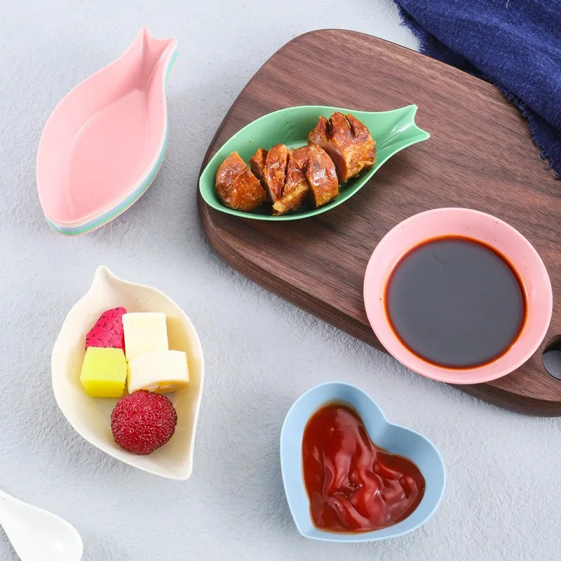 Новая посуда миска в форме сердца легкая приправа блюдо для еды соуса тарелки