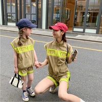 2022 mother and daughter clothes sets baby and mom same set girl womens tracksuit korean fashion family matching outfits jacket