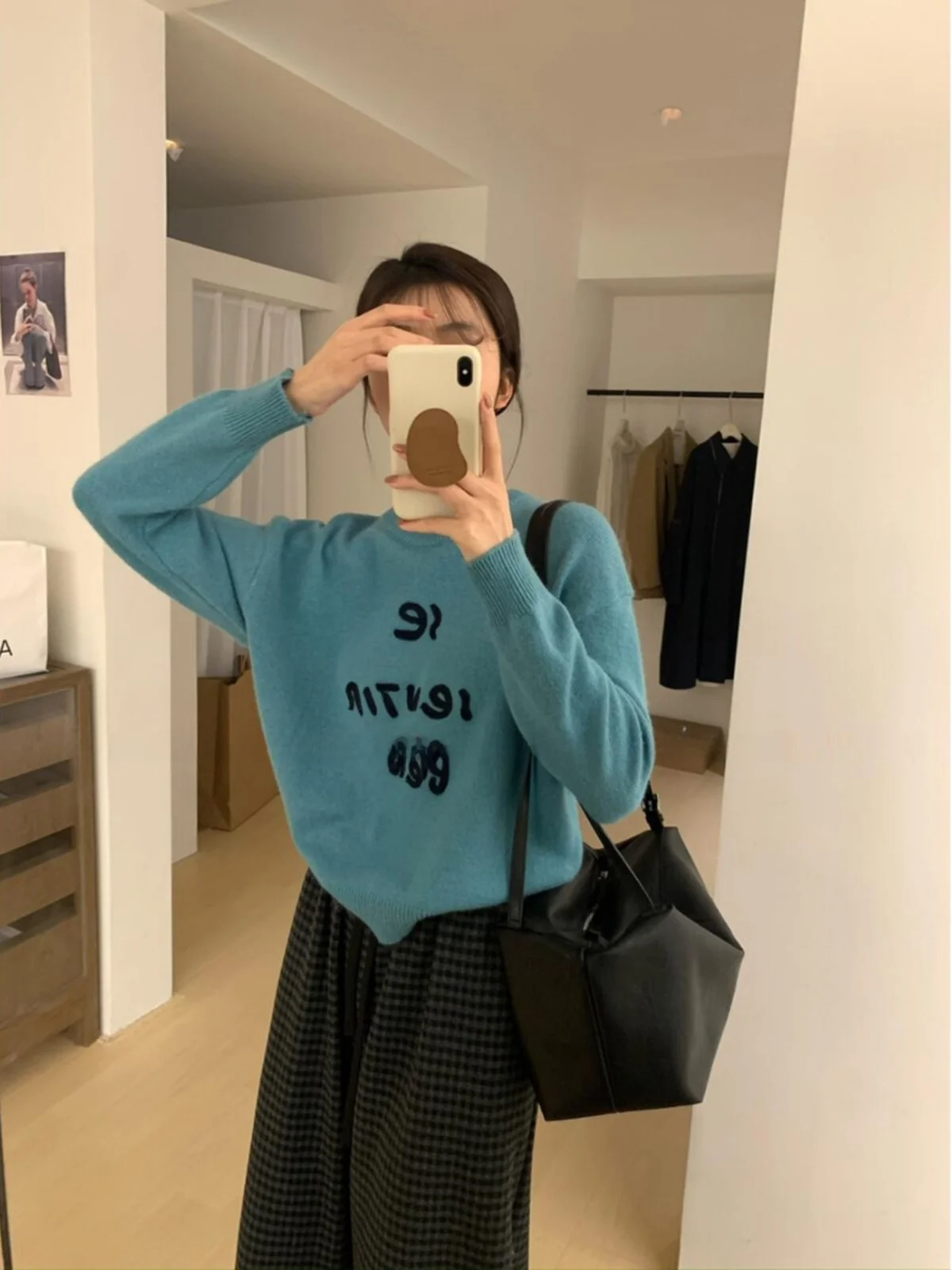 Тринадцать линий Женская одежда Дизайн Sense Свободный утягивающий теплый свитер с