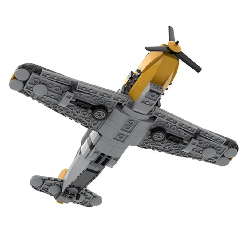 Фото Moc строительные кирпичи модель самолета Messerschmitt Bf 109 F2 технология модульные блоки подарки игрушки для детей наборы «сделай сам» сборка №3